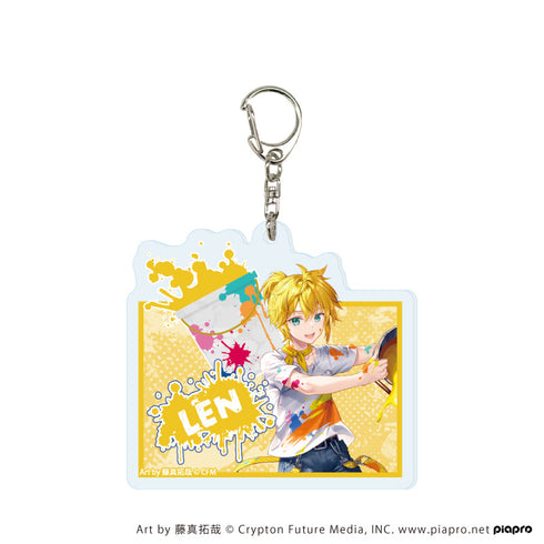 『ピアプロキャラクターズ』アクリルキーホルダー08/鏡音レン ペンキver.(描き起こしイラスト)